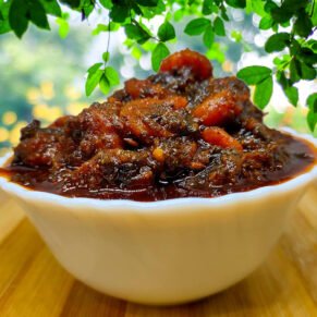 gongura prawns pickle 1
